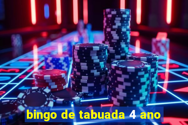 bingo de tabuada 4 ano