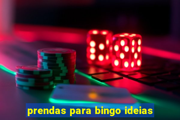 prendas para bingo ideias