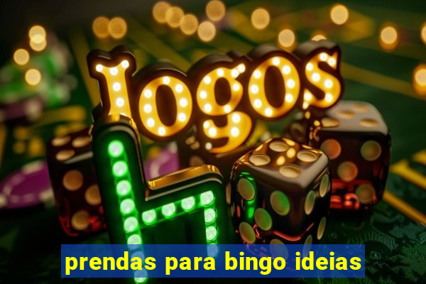 prendas para bingo ideias