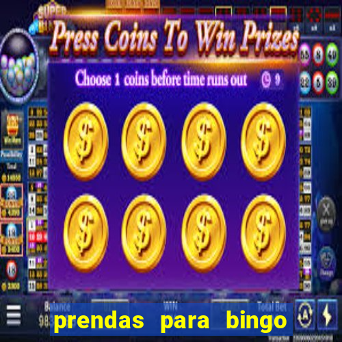 prendas para bingo de natal