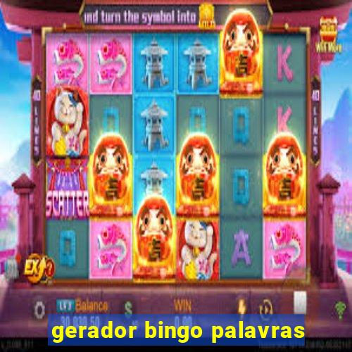 gerador bingo palavras