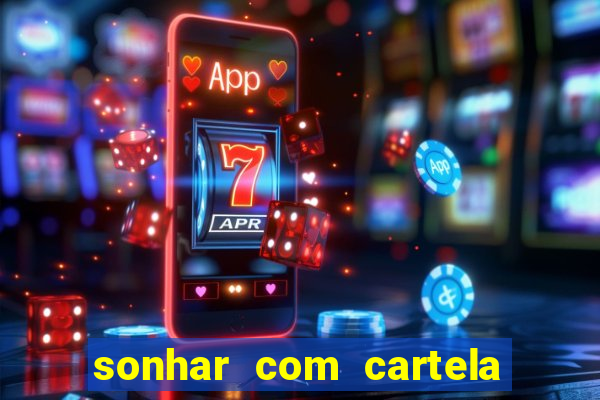 sonhar com cartela de bingo