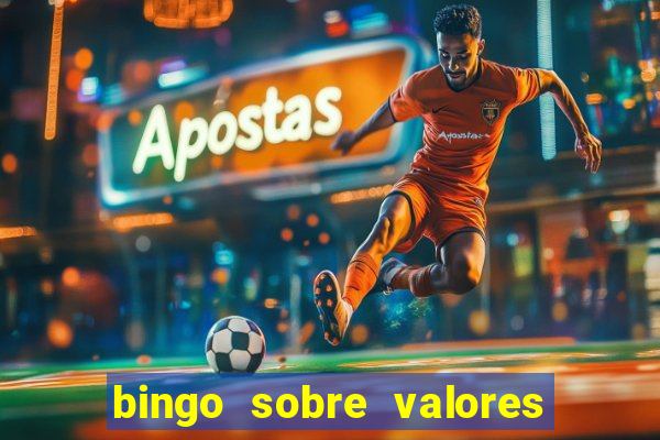 bingo sobre valores para imprimir