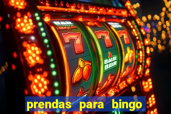 prendas para bingo de natal