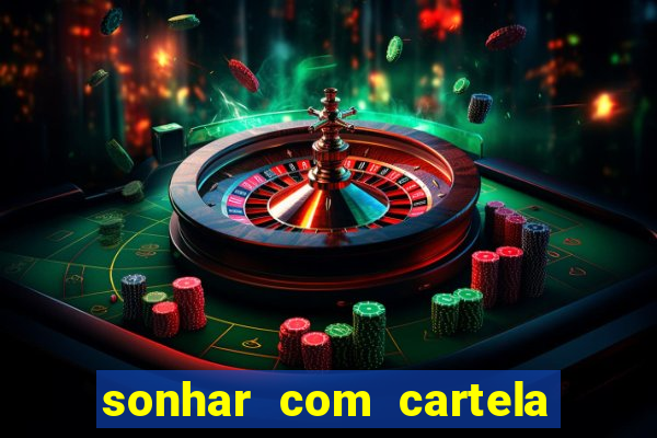 sonhar com cartela de bingo